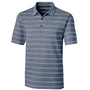 Men's Forge Polo Heather Stripe-Indigo