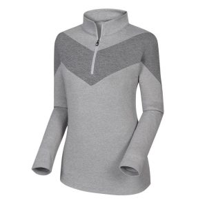 Engineered Jersey Half Zip Women - Heather Grey
